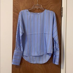 Brand new blue pinstripe blouse